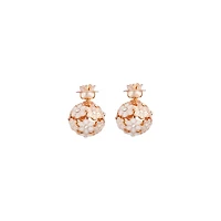 Rose Gold Flower Switch Earrings