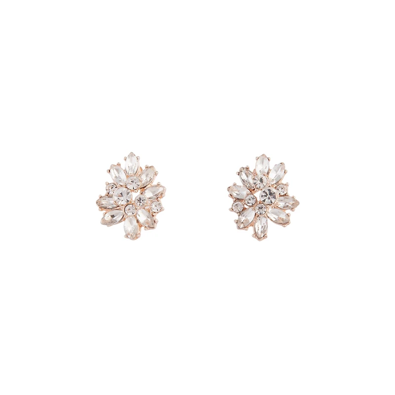 Boucles d’oreilles diamants en or rose