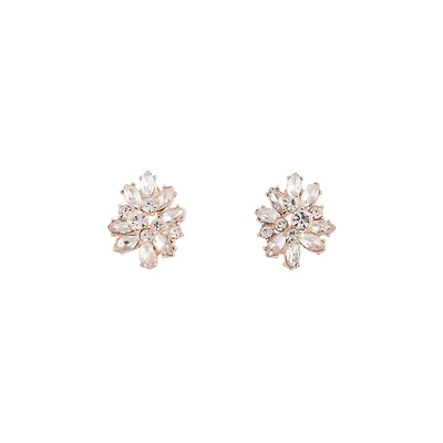 Boucles d’oreilles diamants en or rose