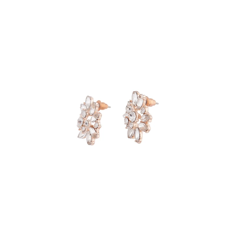 Boucles d’oreilles diamants en or rose