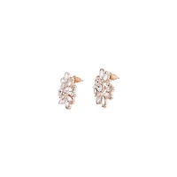 Boucles d’oreilles diamants en or rose