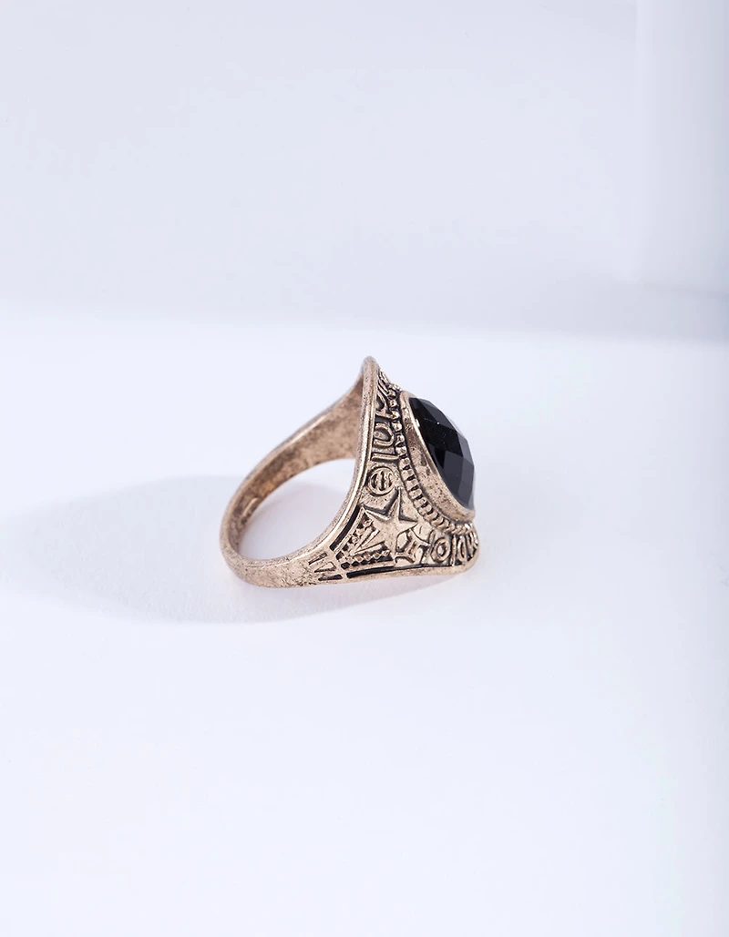 Antique Gold Star Jewel Ring
