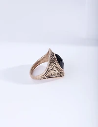 Antique Gold Star Jewel Ring