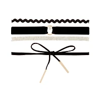 Gold Tie Zig Zag 4-Pack Choker