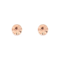 Rose Gold Silk Diamante Stud Earrings