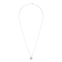 Sterling Silver Square Cubic Zirconia Necklace