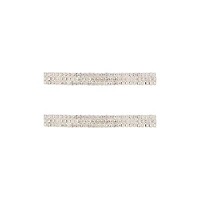Silver Double Diamante Barrette