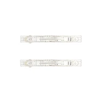Silver Double Diamante Barrette