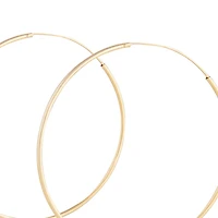 Gold Plated Sterling Silver 50mm Hoop