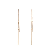 Gold Chain & Bar Drop Earrings