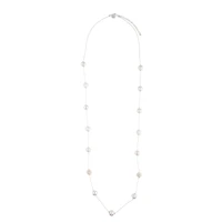 Mixed Silver Ball Station Necklace