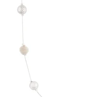 Mixed Silver Ball Station Necklace