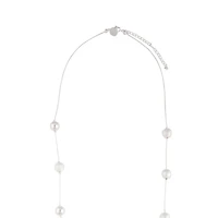Mixed Silver Ball Station Necklace