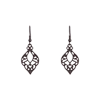 Black Cutout Bohemian Drop Earrings
