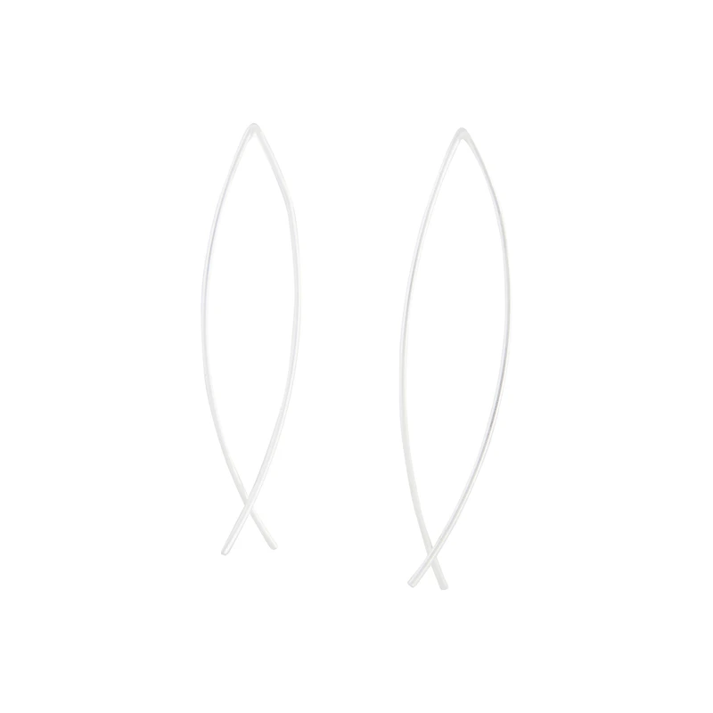 Sterling Silver Twist Thread Earrings