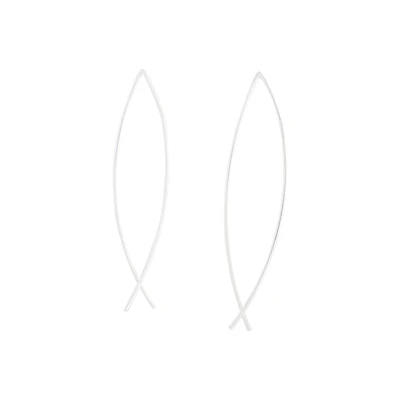 Sterling Silver Twist Thread Earrings