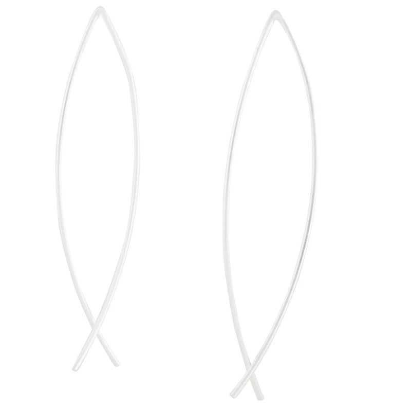 Sterling Silver Twist Thread Earrings