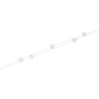 Sterling Silver Double Strand Diamante Bead Bracelet