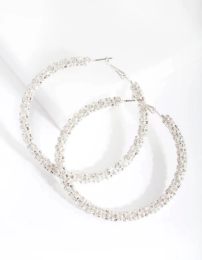 Diamante Hoop Earrings