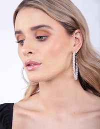 Diamante Hoop Earrings