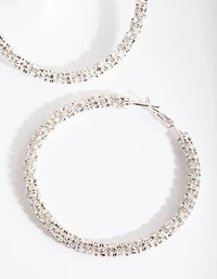 Diamante Hoop Earrings