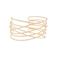 Gold Diamond Cut Cuff