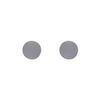 Grey Flat Crooked Circle Stud Earrings