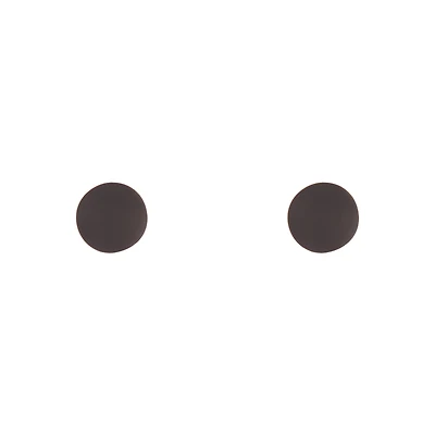 Black Irregular Shape Disc Stud Earrings