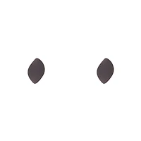 Black Irregular Shape Disc Stud Earrings