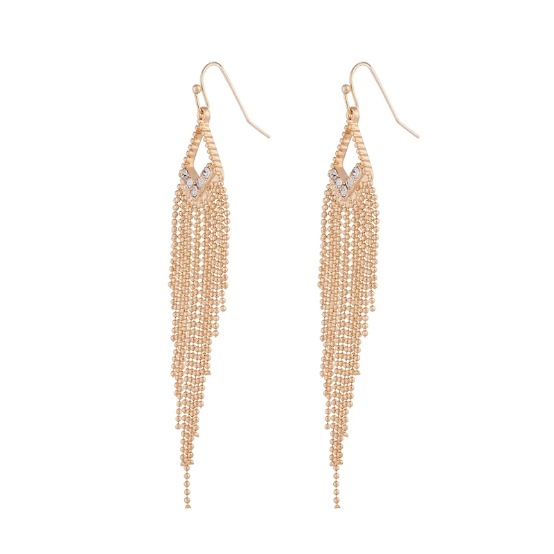 Gold Cascading Drop Earrings
