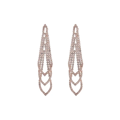 Boucles d’oreilles en chaîne à coupe graduelle en or rose