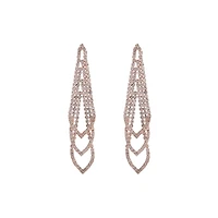 Boucles d’oreilles en chaîne à coupe graduelle en or rose