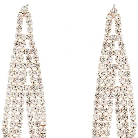 Rose Gold Gradual Loop Cup Chain Earrings
