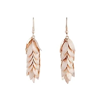 Rose Gold Layered Leaves Earrings