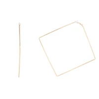 Boucles d’oreilles carrées en or surdimensionnées