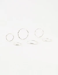 Sterling Silver Graduated Mini Hoop Pack