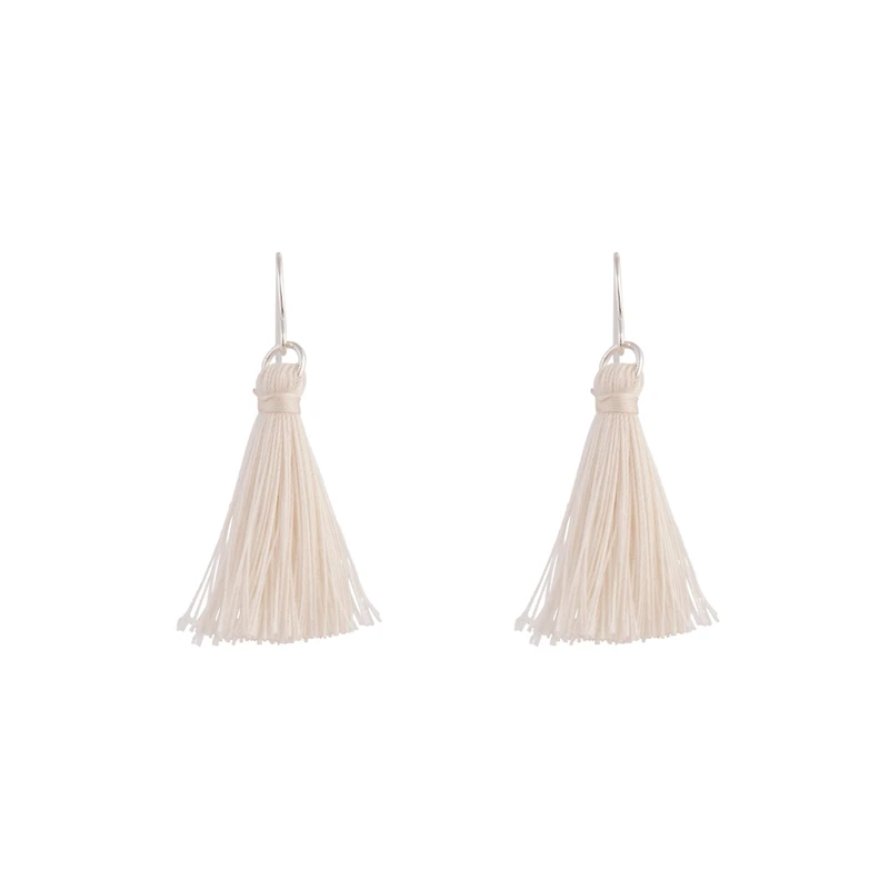 Silver Mini Tassel Earrings