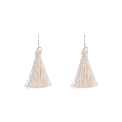 Silver Mini Tassel Earrings