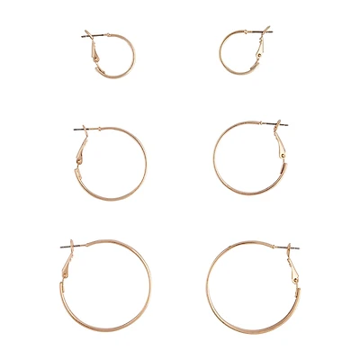Gold Flat Sleeper Hoop Pack