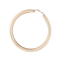 Polished Gold Oversized Tube Hoop Earrings