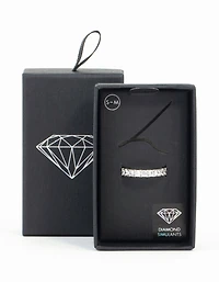 Diamond Simulant Gem Band Ring