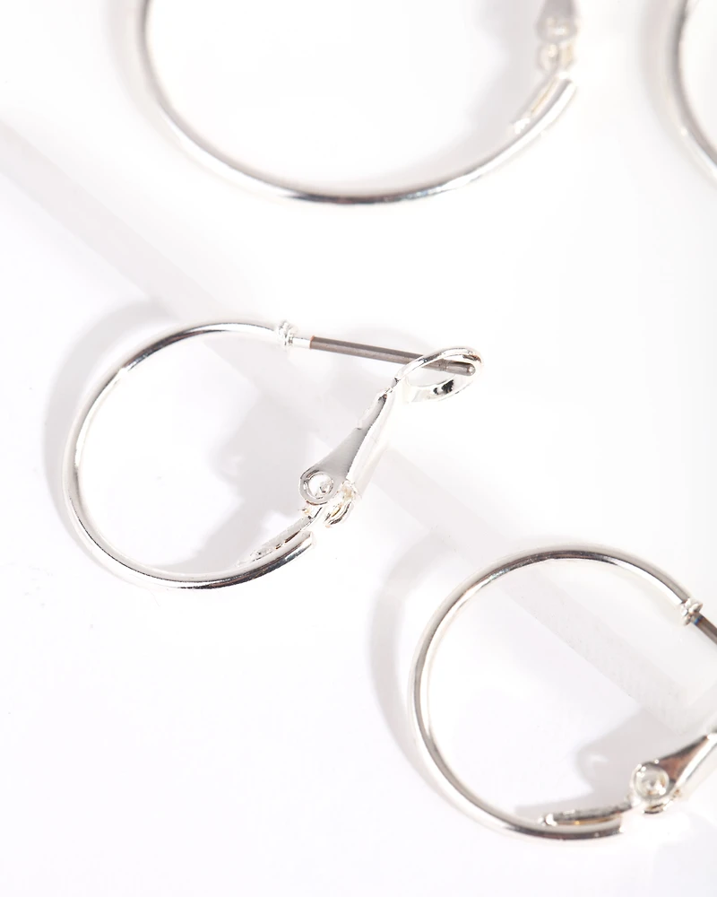 Silver Multi Size Hoop Earring Pack