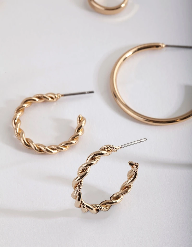 Gold Sleeper Earring 6-Pack