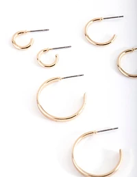 Gold Sleeper Earring 6-Pack