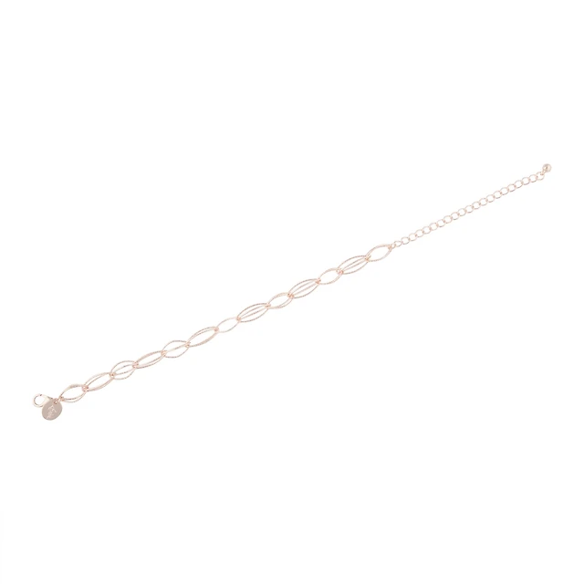 Rose Gold Diamante Link Bracelet