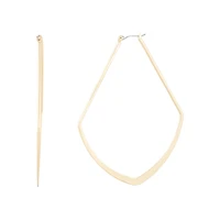 Gold Irregular Shape Hoop Earrings