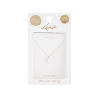 Gold Plated Sterling Silver Cubic Zirconia Carat Pendant Necklace