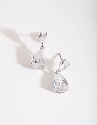Mirrored Teardrop Crystal Earring