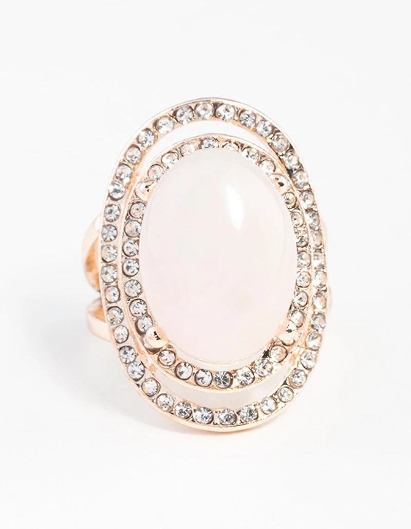 Bague en diamants pierre rose