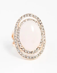 Bague en diamants pierre rose